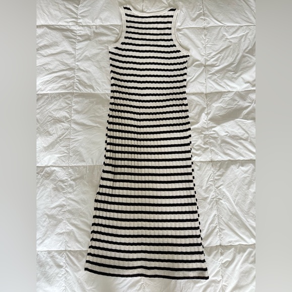 H&M Black and White Striped Midi Dress - Picture 3 of 3